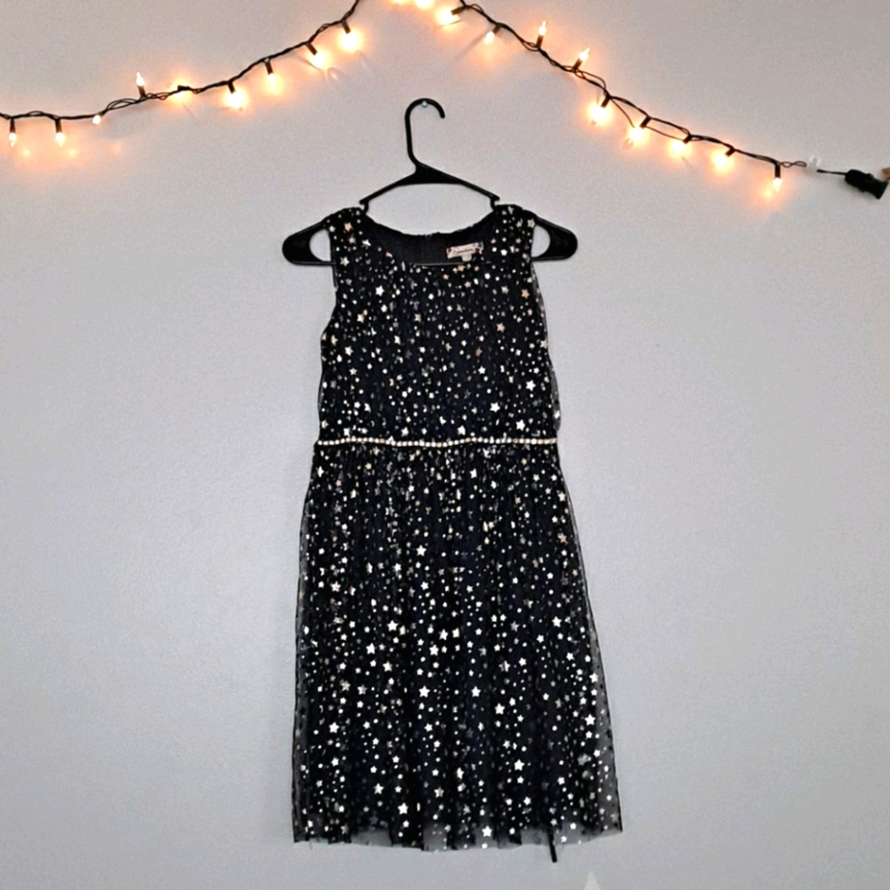 Speechless Girls' Jeweled Waist Mesh Dress